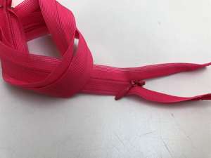 Usynlig /skjult lynlås - 60 cm, pink